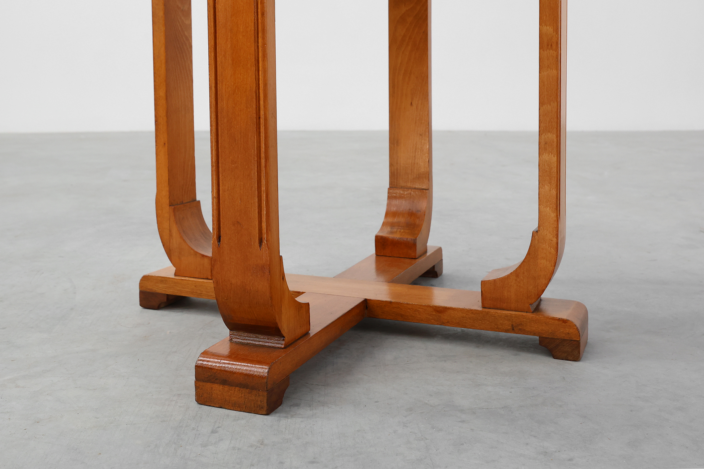 Belgian Art Deco side table with geometric top, ca. 1920thumbnail